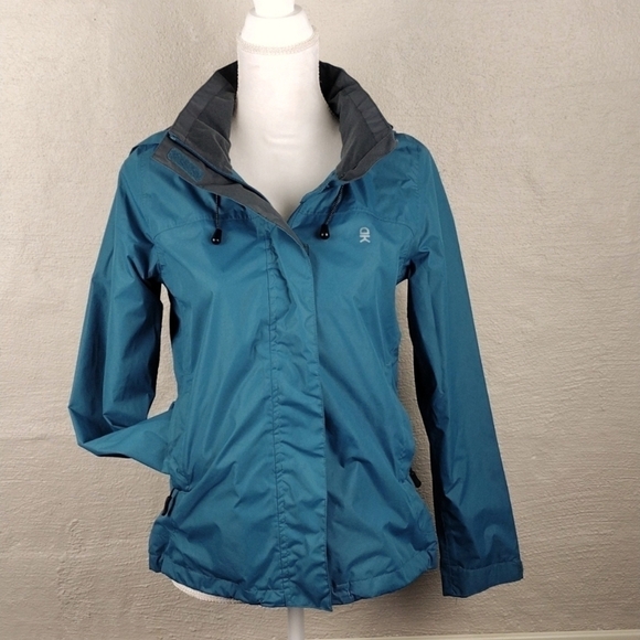 Little Donkey Andy Blue Hooded Long Sleeve Zip Velcro Front Windbreaker Jacket - Picture 16 of 16